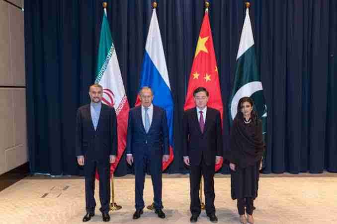 چین، روس، پاکستان اور ایران کے وزرائے خارجہ کی دوسری غیر رسمی ملاقات