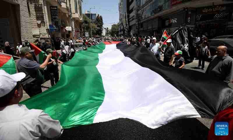 یوم نکبہ پر رام اللہ سمیت فلسطین کے مختلف شہروں میں احتجاج