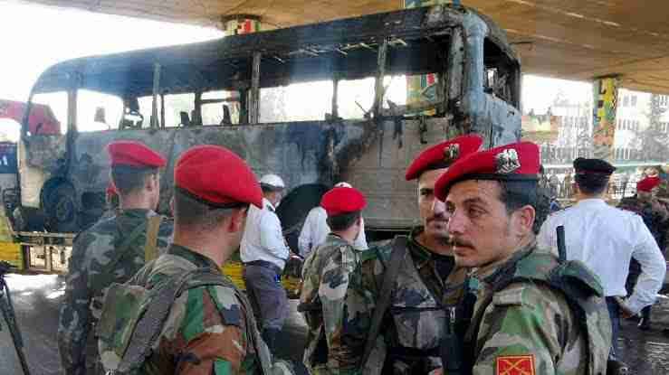 دمشق میں دہشت گردوں کا حملہ، 11 شامی فوجی جانبحق