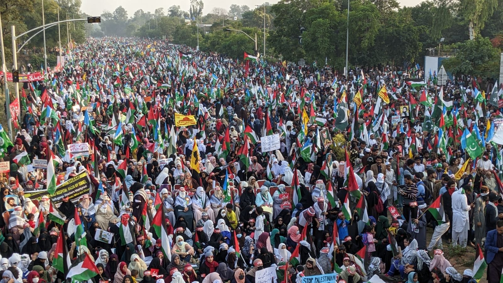 اسلام آباد: جماعت اسلامی کا ‘غزہ مارچ’، ہزاروں افراد کی شرکت