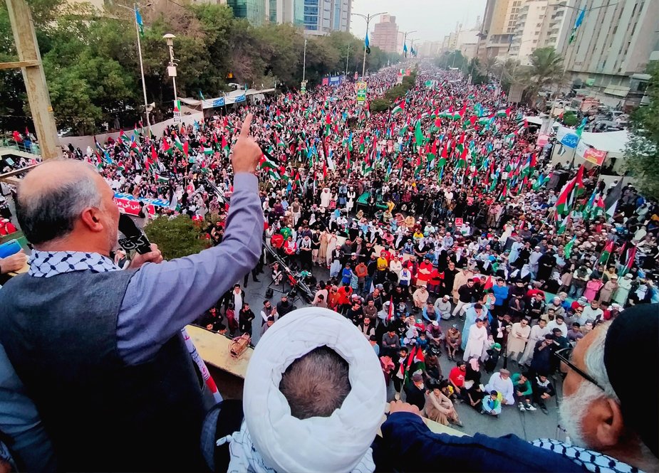 کراچی: جماعت اسلامی کے زیر اہتمام عظیم الشان غزہ ملین مارچ