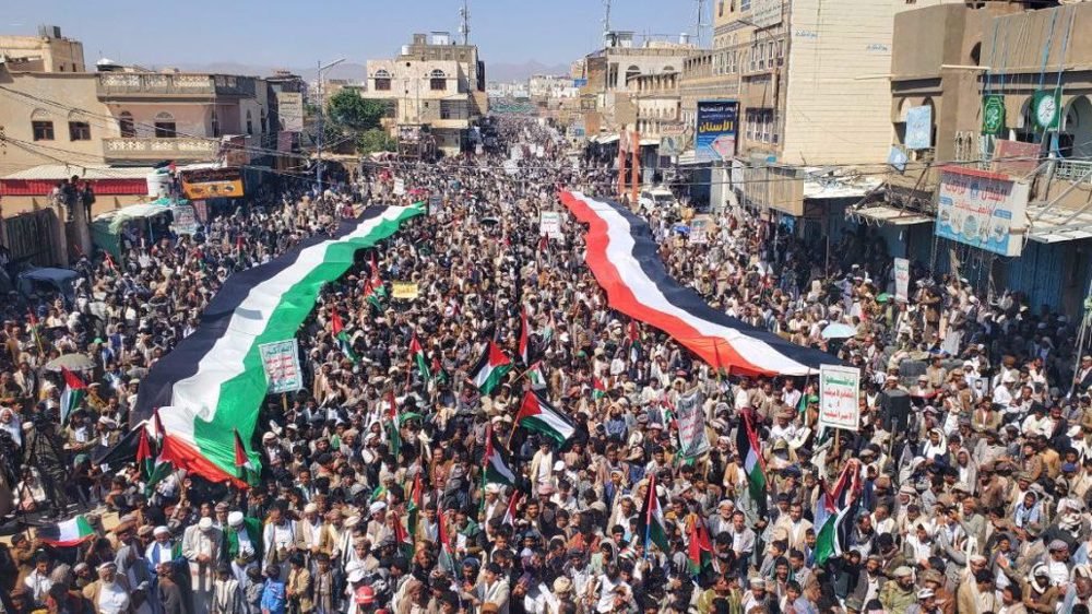 یمن میں لاکھوں افراد کی فلسطینیوں سے یکجہتی کیلئے ریلیاں