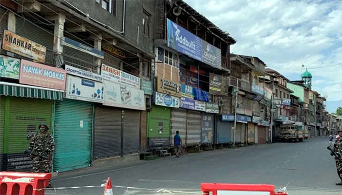 بھارتی وزیراعظم مودی کے دورے کیخلاف مقبوضہ کشمیر میں مکمل ہڑتال