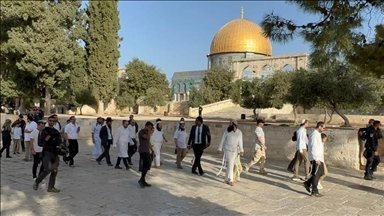 سینکڑوں آبادکاروں کا مسلسل دوسرے روز بھی مسجد الاقصیٰ پر دھاوا