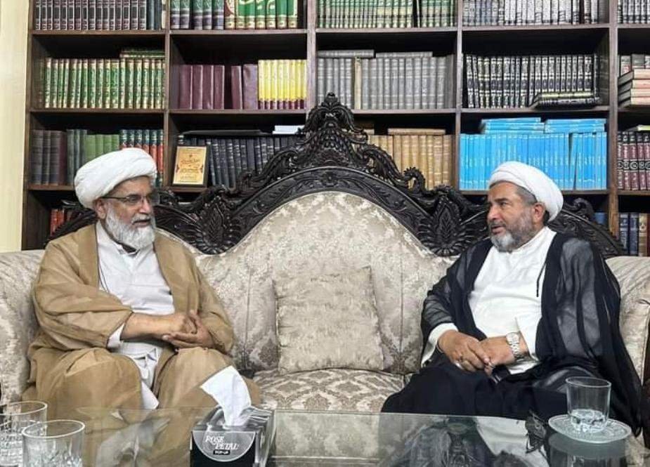 علامہ عارف واحدی کی علامہ ناصر عباس جعفری سے ملاقات، سینیٹر بننے پر مبارکباد پیش
