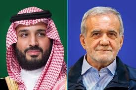 سعودی ولی عہد کا ایرانی صدر کو فون، کامیابی پر مبارکباد