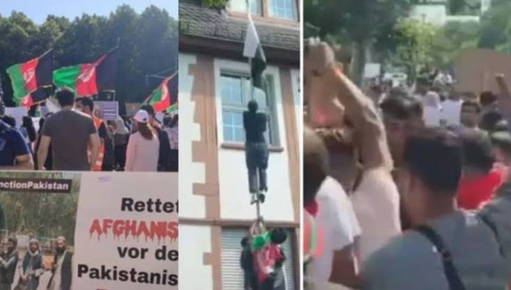 فرینکفرٹ: افغانوں کا پاکستانی قونصلیٹ پر دھاوا، پرچم اتار لیا
