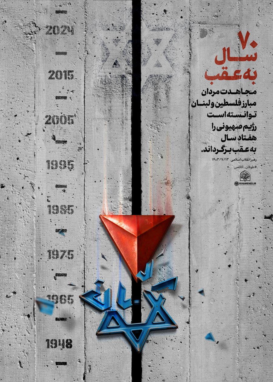آپریشن طوفان الاقصیٰ نے صیہونی ریاست کو 70 سال پیچھے دھکیل دیا، ولی امر مسلمین