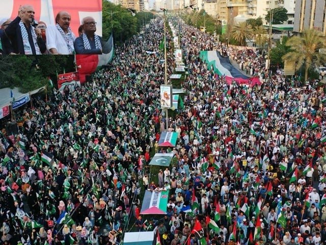 کراچی میں جماعت اسلامی کا الاقصیٰ ملین مارچ