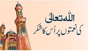 خدا کی دی ہوئی نعمتوں کا شکر کرنا