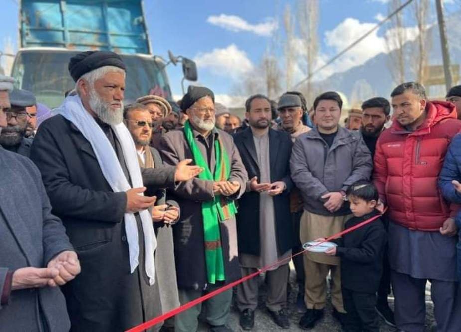 اسکردو، سید علی رضوی اور کاظم میثم کے ہاتھوں اہم شاہراہ منصوبے کا افتتاح