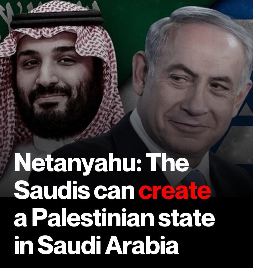 اسرائیلی وزیراعظم کا سعودی عرب میں فلسطینی ریاست بنانے کا مشورہ