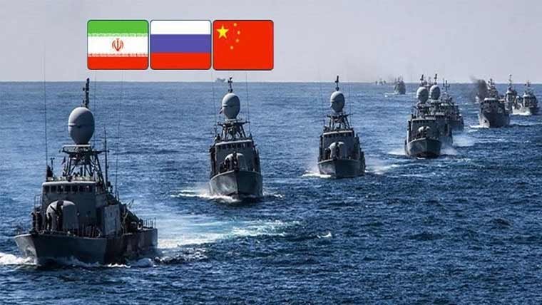 خلیج عمان میں چین، روس اور ایران کی فوجی مشقیں