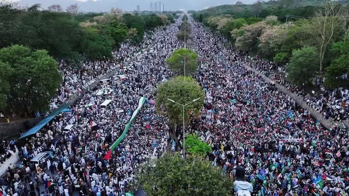 اسلام آباد میں یکجہتی غزہ مارچ، جماعت اسلامی کا 26 اپریل کو ہڑتال کرنے کا اعلان
