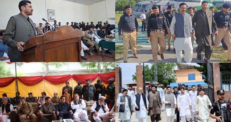 انجینئر حمید حسین کا چیف سیکرٹری اور آئی جی خیبر پختونخوا کے ہمراہ پاراچنار ضلع کرم کا دورہ