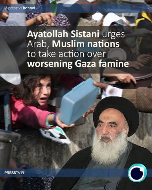 غزہ پر عالم اسلام کی خاموشی ناقابل قبول ہے، آیت اللہ سیستانی