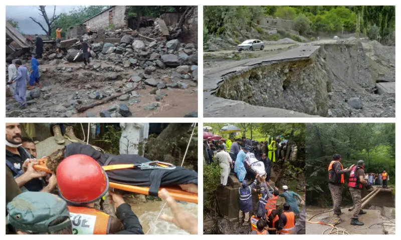 خیبر پختونخوا، کشمیر، گلگت میں بارشوں اور کلاؤڈ برسٹ سے تباہی، 70 افراد جاں بحق