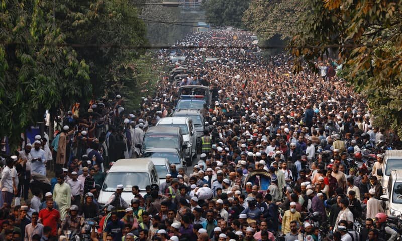 بنگلادیش کے طالب علم رہنما شریف عثمان ہادی سپرد خاک