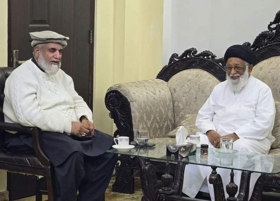 علامہ ریاض نجفی کی سینیٹ میں اپوزیشن لیڈر علامہ راجہ ناصر سے ملاقات، مبارکباد پیش