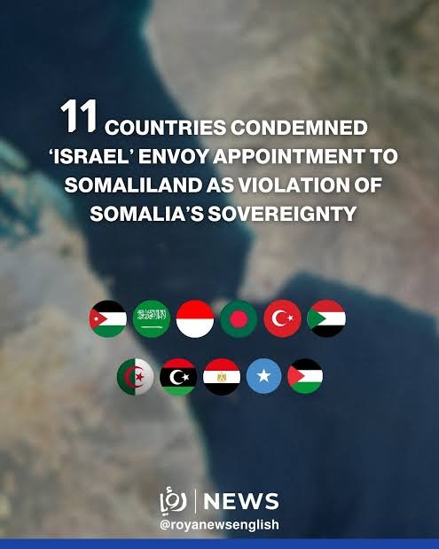صومالی لینڈ میں اسرائیلی سفیر کا تقرر صومالیہ کی سالمیت کی پامالی ہے، مسلم مالک