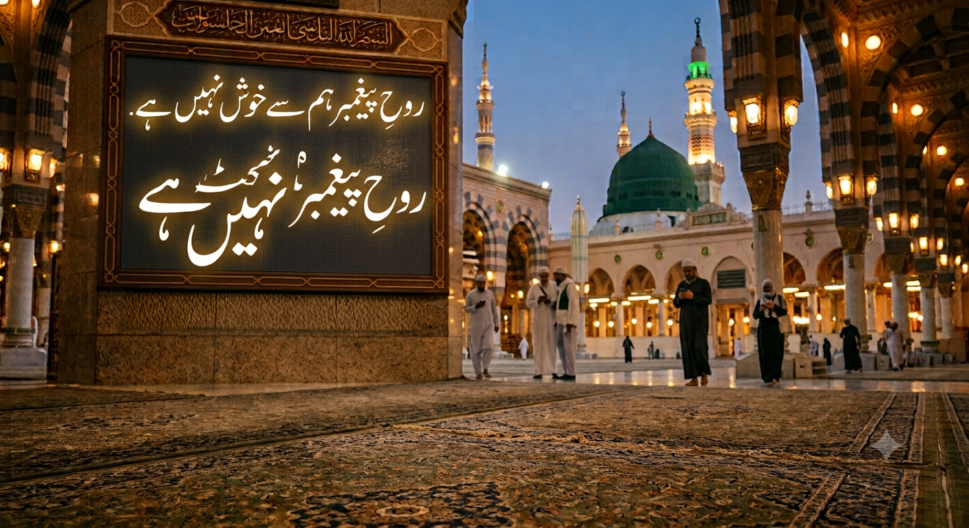 روحِ پیغمبر ہم سے خوش نہیں ہے۔