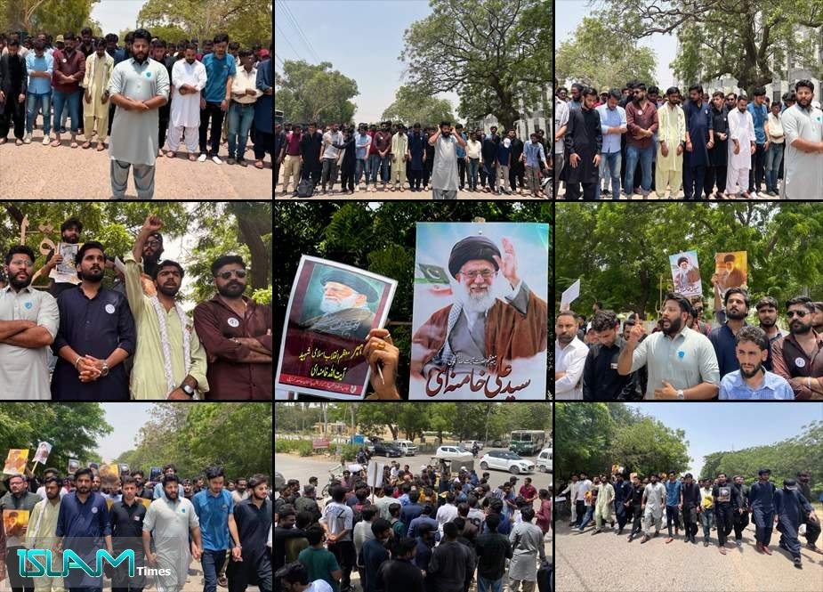 جامعہ کراچی میں طلباء الائنس کے تحت شہید آیت اللہ خامنہ ای کی غائبانہ نماز جنازہ اور پیس واک کا انعقاد