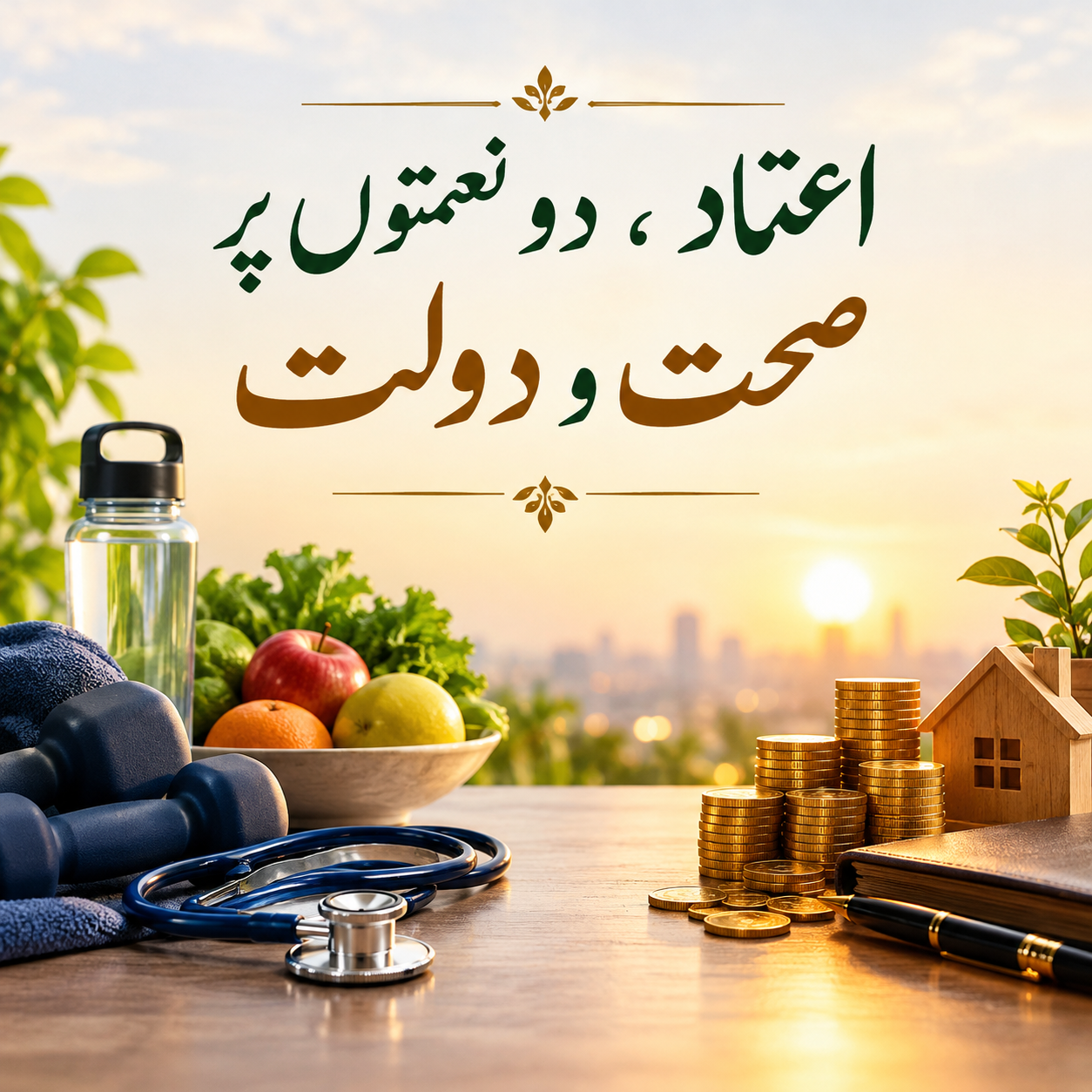 اعتماد ، دو نعمتوں پر صحت و دولت